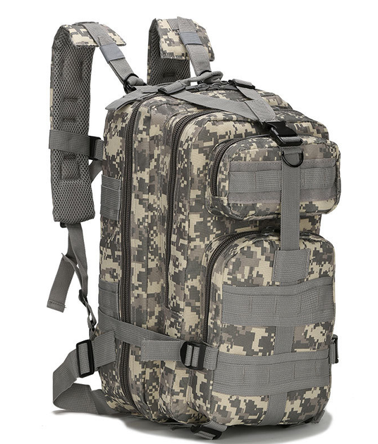 Армейский походный рюкзак на две лямки 25 л серый - изображение 1
