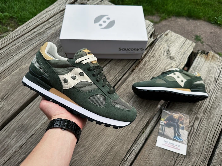 Кроссовки мужские Saucony Shadow 2108-859s 46 (11.5 US) 29.5 см Olive Tan зеленый (11111367) - изображение 3