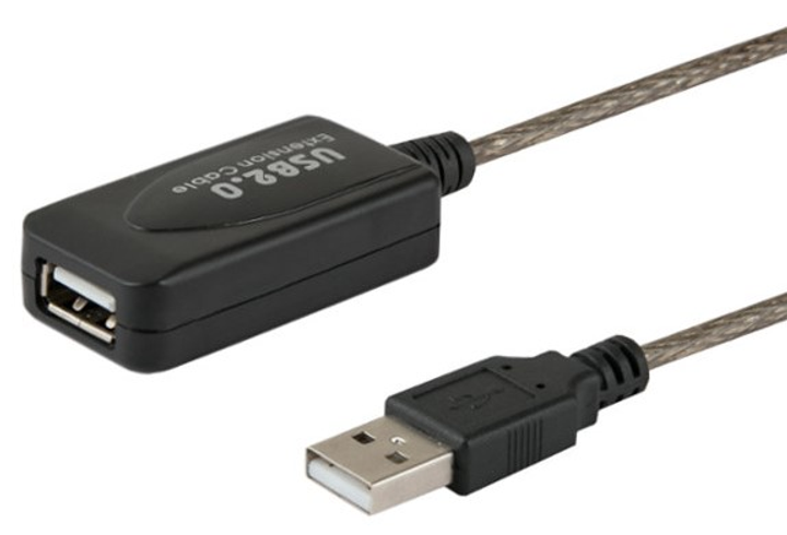 Подовжувач Savio CL-76 USB 5 м Black (SAVKABELCL-76) - зображення 1