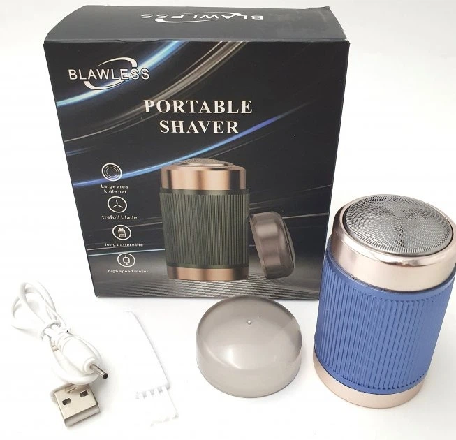 Электробритва мини беспроводная Blawless Portable Shaver HX-311 портативная бритва дорожная аккумуляторная, 60 минут на одном заряде Синяя - изображение 5