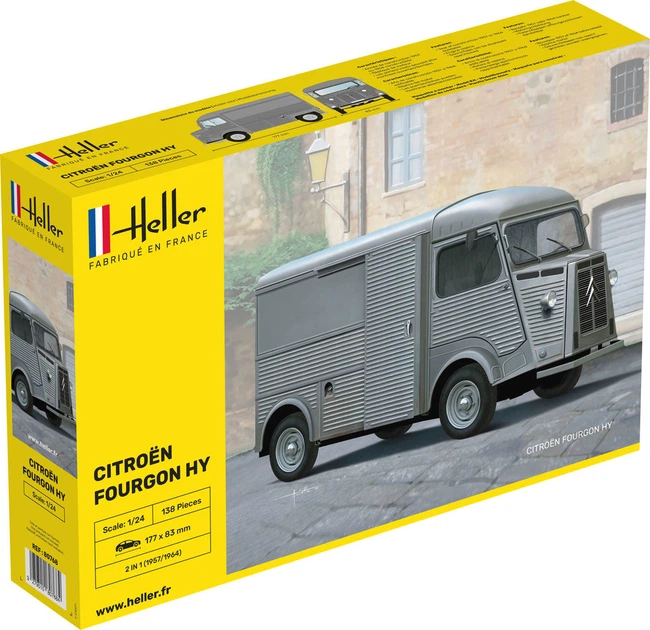 Сборная модель 1/24 автомобиля Citroën Fourgon Type H Two Versions Heller 80768 - изображение 5