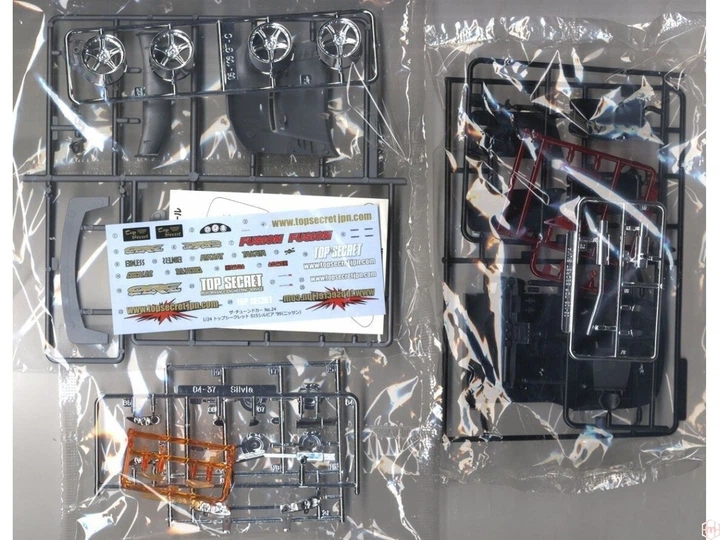 Сборная модель 1/24 автомобиль Nissan Silvia S15 TopSecret Aoshima 05874 - изображение 5