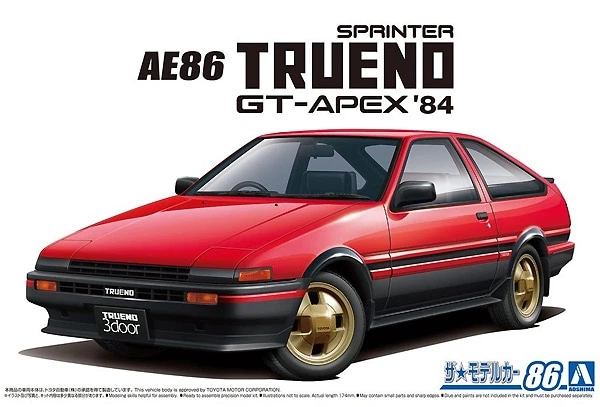 Збірна модель 1/24 автомобіль Toyota AE86 Sprinter Trueno GT-APEX