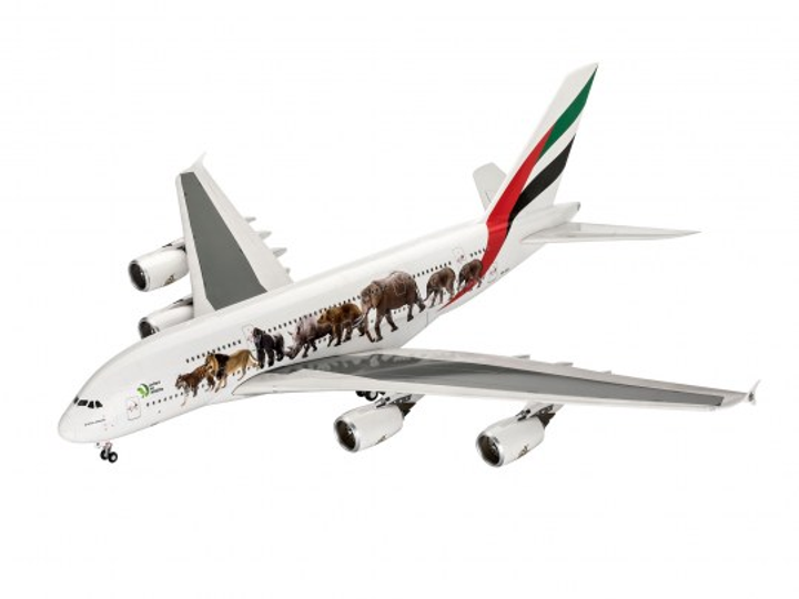 Сборная модель 1/144 самолет Airbus A380 Emirates "Wild-Life" Revell ...