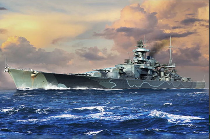 Збірна модель 1/700 військовий корабель German Battleship Scharnhorst Trumpeter 06737 - Фото 5 Збірна модель 1/700 військовий корабель German Battleship Scharnhorst Trumpeter 06737 - зображення 5
