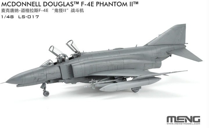 Збірна модель 1/48 військовий літак McDonnell Douglas F-4E Phantom II MENG S-017 - зображення 2