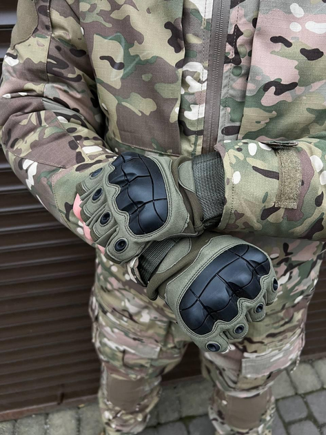 Плотные беспалые Перчатки Oakley Pro с защитными накладками хаки размер L - изображение 1