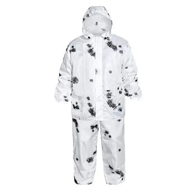 Зимний водонепроницаемый Костюм Клякса / Дождевой комплект Куртка + Брюки белый размер универсальный - изображение 1