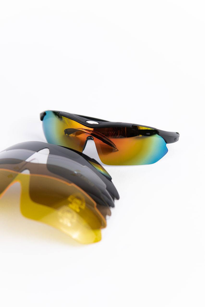 Защитные очки с 5 сменными поликарбонатными линзами размер универсальный - изображение 2