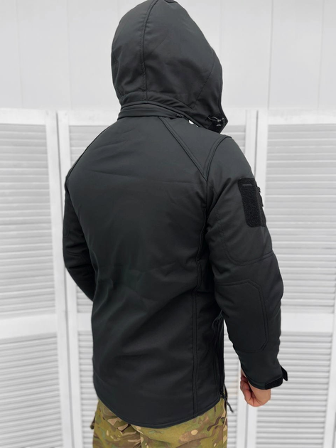 Чоловіча зимова Куртка Combat Soft Shell чорна розмір 3XL - зображення 2