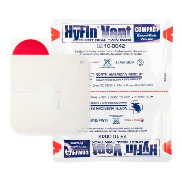 Оклюзійний пластир 10 шт HyFin для грудної клітки North American Rescue - зображення 1