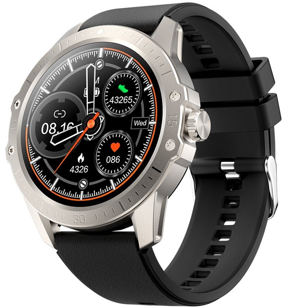 Smartwatch Kumi GW2 Srebrny (KU-GW2/SR) - obraz 1