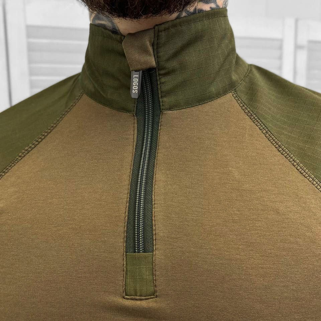 Мужской трикотажный Убакс с рукавами Рип-Стоп / Крепкая рубашка олива размер 2XL - изображение 2