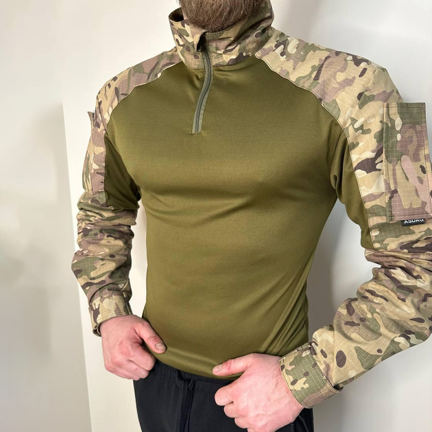Мужской Убакс Rip-Stop с высоким воротником на молнии / Прочная Демисезонная Рубашка мультикам размер XL 50-52 - изображение 1