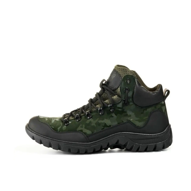 Мужские Ботинки водонепроницаемые кожаные до - 2 °C зеленый камуфляж размер 39 - изображение 2