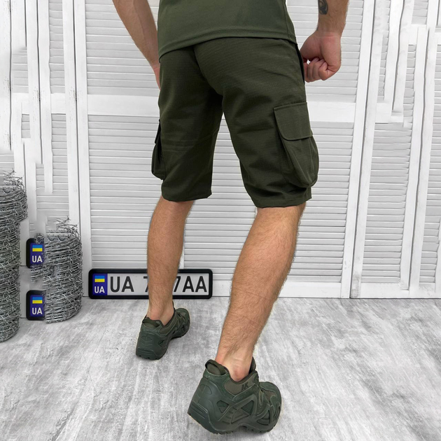 Мужские крепкие Шорты 5.11 с накладными карманами олива размер S - изображение 2