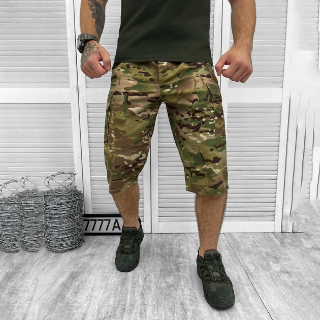 Мужские удлиненные Шорты МТК с накладными карманами рип-стоп мультикам размер 2XL - изображение 2