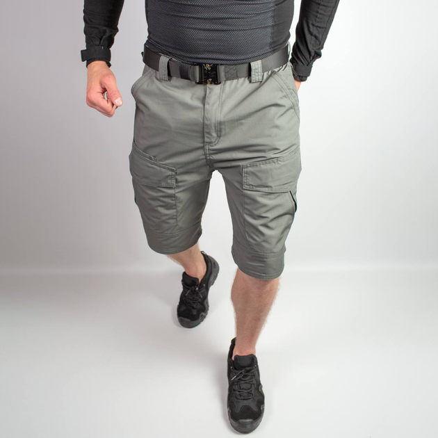 Мужские крепкие Шорты S.Archon с накладными карманами рип-стоп серые размер XL - изображение 2