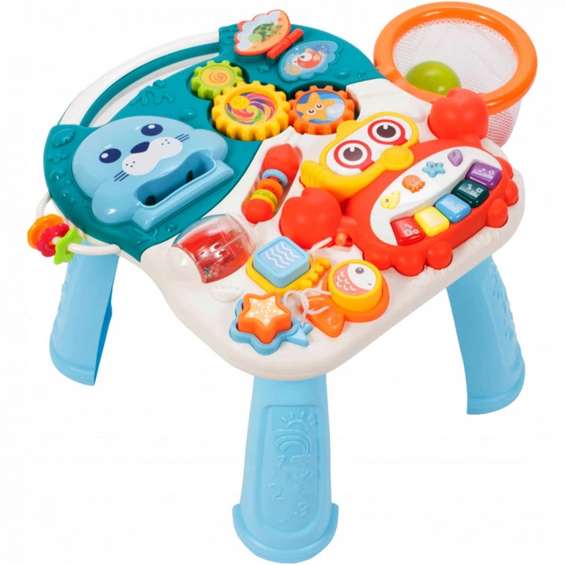 Ходунки-каталка Limo Toy Весёлый бизиборд/столик Голубой (HB 0008 AB) - изображение 3