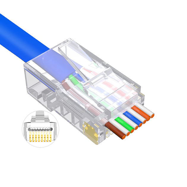 Конектор мережевий зі скрізним відверненням RJ45, UTP, cat.6 L&W LW-NP-002-C6 - зображення 6