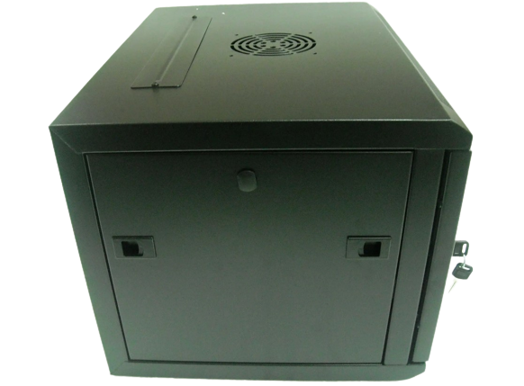 Шафа настінна Hypernet 18U 19 600x600 (Ш*Г) розбірна чорний WMNC66-18U-FLAT-AC-BLACK - зображення 3