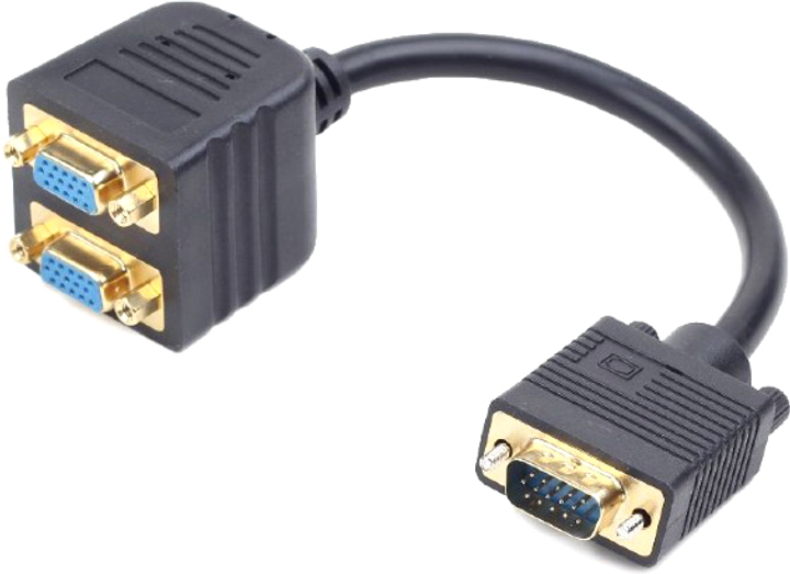 Adapter Gembird VGA(M) - 2xVGA(F) 20cm (CC-VGAX2-20CM) - obraz 1