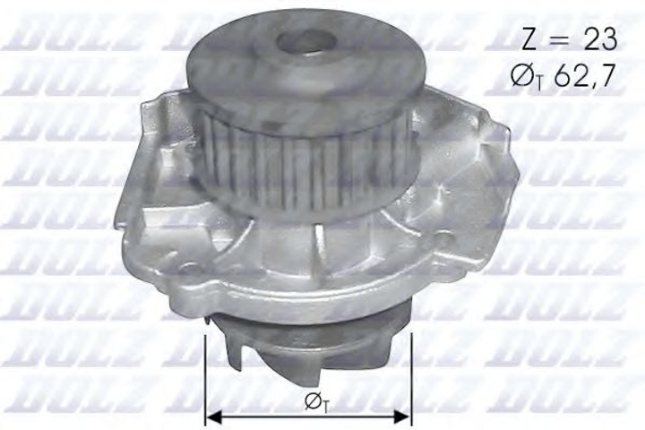 Водяний насос Doblo/Bravo/Punto 1.2/1.4i 05- Dolz (S319) - зображення 1