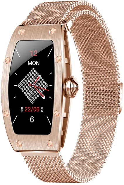 Smartwatch Kumi K18 Swarovski Gold (KU-K18/GD) - obraz 1