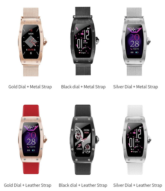 Smartwatch Kumi K18 Swarovski Gold (KU-K18/GD) - obraz 11