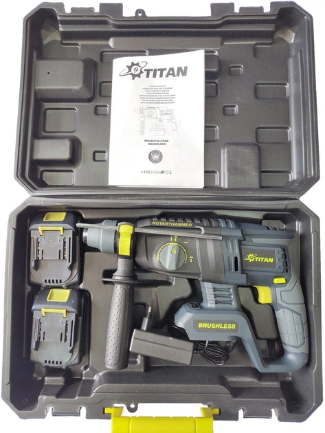 Перфоратор акумуляторний Титан PRH 2621B-CORE SET1 - зображення 3