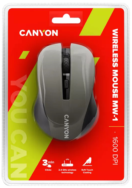Mysz Canyon MW-1 Wireless Grey (CNE-CMSW1G) - obraz 3