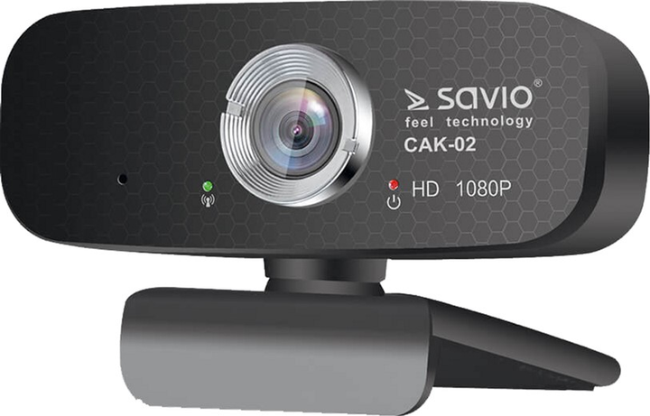 Kamera internetowa Savio CAK-02 FullHD Czarna (SAVCAK-02) - obraz 1