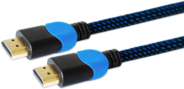 Kabel Savio GCL-05 EOL HDMI v2.0, gaming PlayStation 3m, синій, золоті наконечники - зображення 1