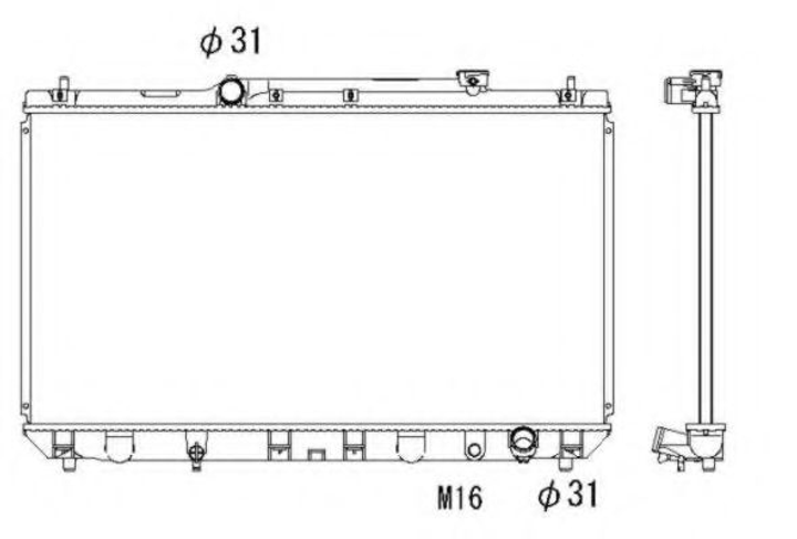 Радиатор охлаждения двигателя TOYOTA Camry 96- пр-во NRF NRF (53307) - изображение 1