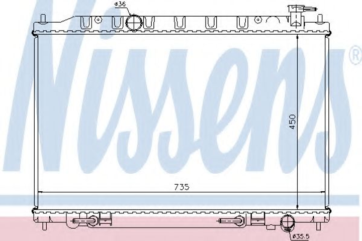 Радіатор охолодження NISSAN MURANO 04- 3.5i AT вир-во Nissens Nissens (68712) - зображення 1