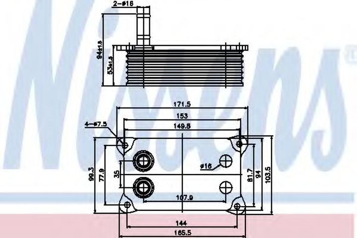 Радіатор масляний FORD MONDEO III GE 00- 2.0 TDCi вир-во Nissens Nissens (90683) - зображення 1