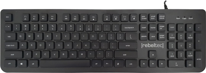 Клавіатура дротова Rebeltec Solidero USB Black (RBLKLA00042) - зображення 1