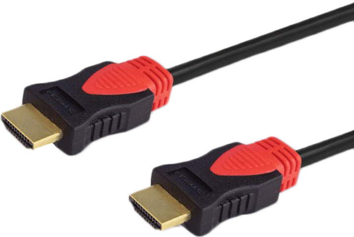 Кабель Savio CL-95 HDMI 1.5 м HDMI Type A (Standard) Black,Red (SAVKABELCL-95) - зображення 1