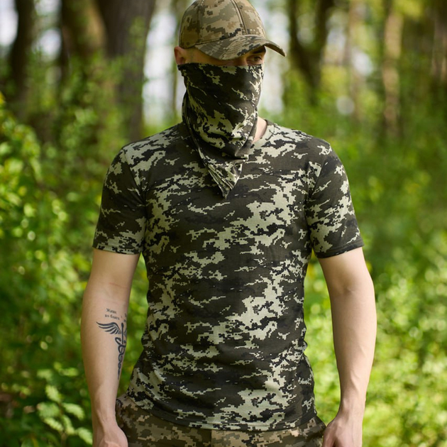 Мужская футболка прямого кроя + бандана пиксель L - изображение 1