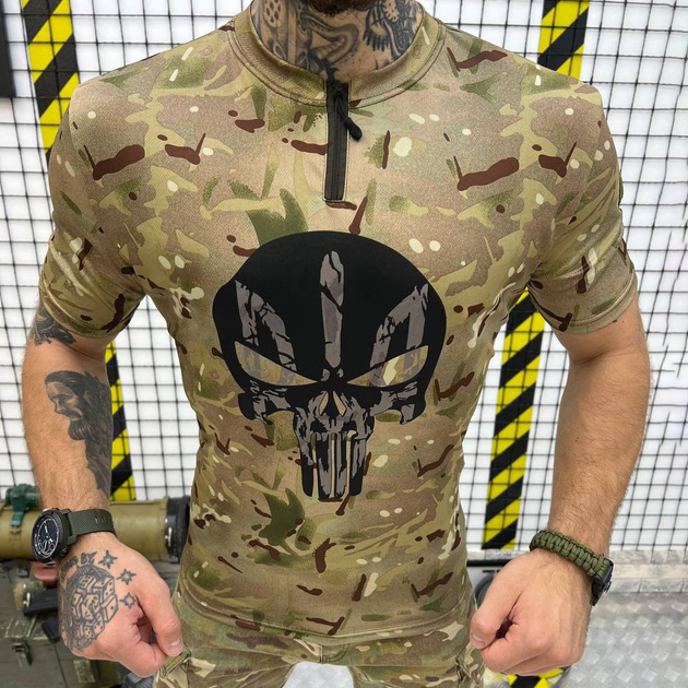 Мужская потоотводная футболка Zip Punisher Coolmax с принтом мультикам размер M - изображение 1