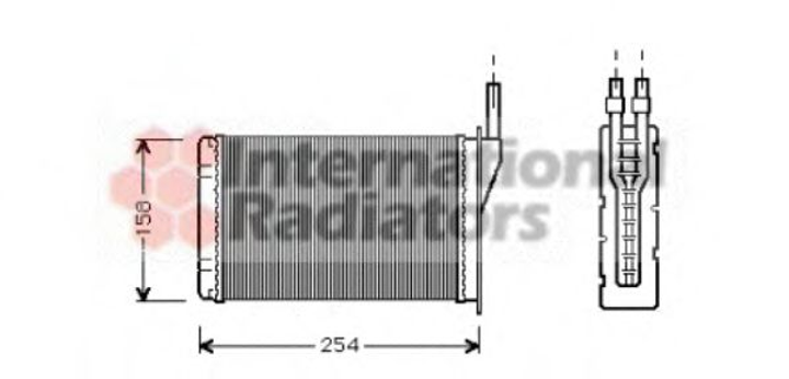 Радіатор обігрівача RENAULT EXPRESS/R5/R9/R11 Van Wezel Van Wezel (43006087) - зображення 1