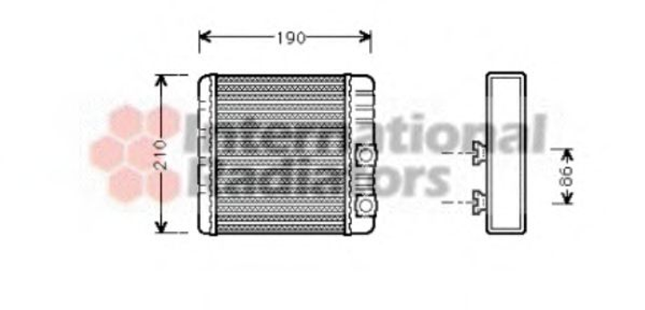 Радіатор обігрівача BMW E36/83 318>328 98-06 вир-во Van Wezel Van Wezel (06006211) - зображення 1