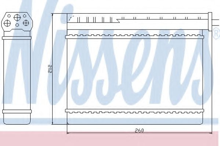 Радіатор обігрівача BMW 3 E36 90- вир-во Nissens Nissens (70512) - зображення 1