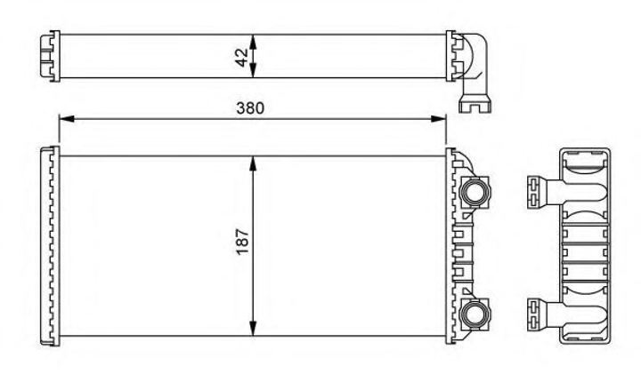 Радиатор печки FH 12, FM 12 пр-во NRF NRF (54244) - изображение 1