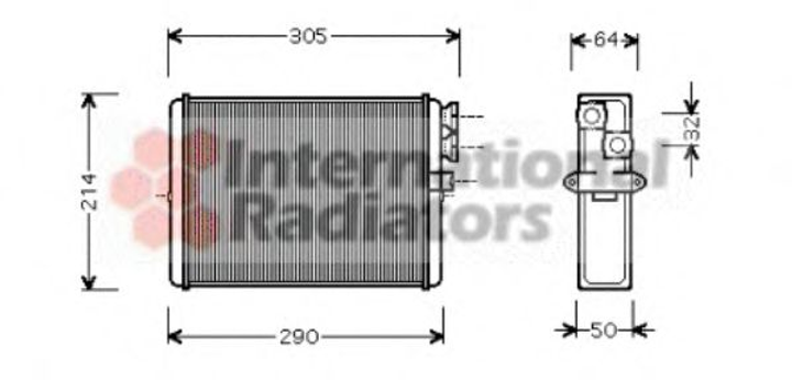 Радиатор отопителя HEATER S60/XC70/V70/S80 Van Wezel Van Wezel (59006110) - изображение 1