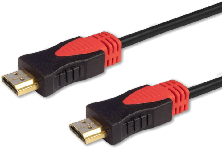 Kabel Savio CL-141 HDMI 10 m HDMI Type A (standard) Czarny, czerwony (SAVKABELCL-141) - obraz 2