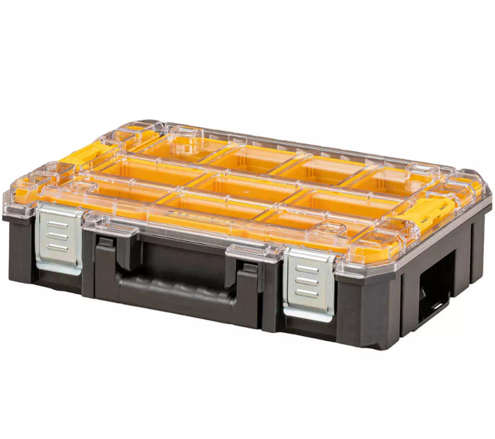 Органайзер DeWALT TSTAK прозора кришка, 10 чашок, клас захисту IP54 DWST82968-1 - Фото 1 Органайзер DeWALT TSTAK прозора кришка, 10 чашок, клас захисту IP54 DWST82968-1 - зображення 1