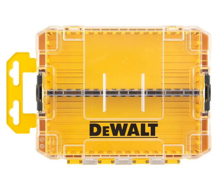 Футляр для бит системы TSTAK Tough Case М DeWALT с футляром 25 мм х 25 шт., разделители-6шт., кассета для бит 7х25мм.-2шт., кассета для бит 7х57мм.-2шт. DT70802 - Фото 1 Футляр для бит системы TSTAK Tough Case М DeWALT с футляром 25 мм х 25 шт., разделители-6шт., кассета для бит 7х25мм.-2шт., кассета для бит 7х57мм.-2шт. DT70802 - изображение 1