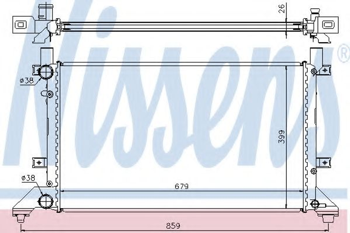 Радіатор охолодження VW LT 2D 96- 2.5/2.8 TDi вир-во Nissens Nissens (65231A) - зображення 1