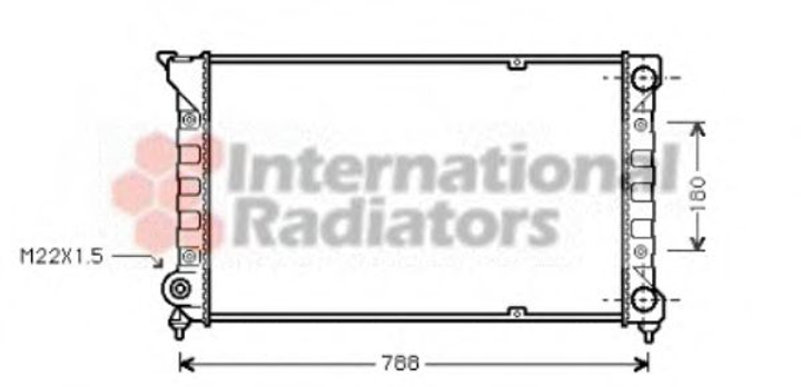 Радиатор охлаждения двигателя PASSAT 3 16/18/20 88-92 Van Wezel Van Wezel (58002066) - изображение 1